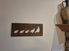 Load image into Gallery viewer, Rustic Corten Quail Family Wall Art.
